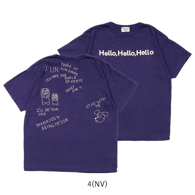 DENIM DUNGAREE デニムアンドダンガリー Vintage Cotton Jersey HELLO Tee ビンテージコットンジャージーハローティー 742413