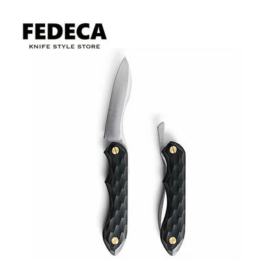 FEDECA フェデカ 折畳式料理ナイフ 名栗ブラック (ステンレス鋼/銀紙三号) 000837