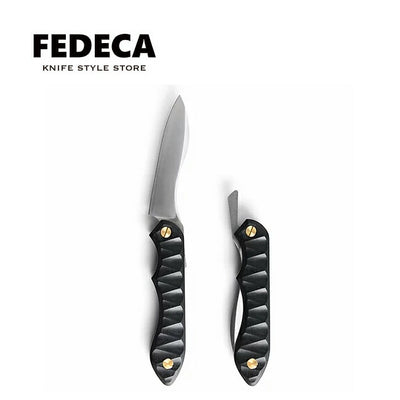 FEDECA フェデカ 折畳式料理ナイフ リップルブラック (ステンレス鋼/銀紙三号) 000838