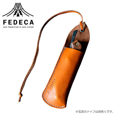 FEDECA フェデカ ナイフレザーケース キャメル(Folding、折畳式料理ナイフ専用) 000943