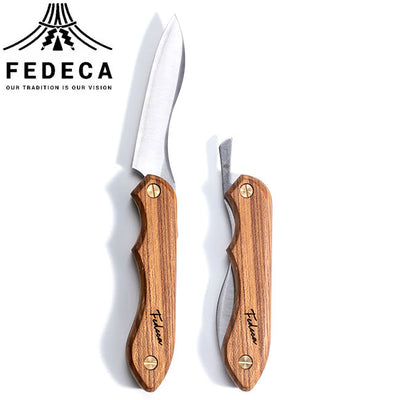 FEDECA フェデカ 折畳式料理ナイフ プレーンビルマチーク 000833