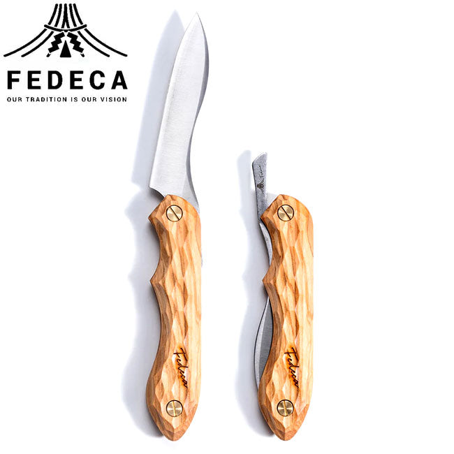 FEDECA フェデカ 折畳式料理ナイフ 名栗オリーブ 000958