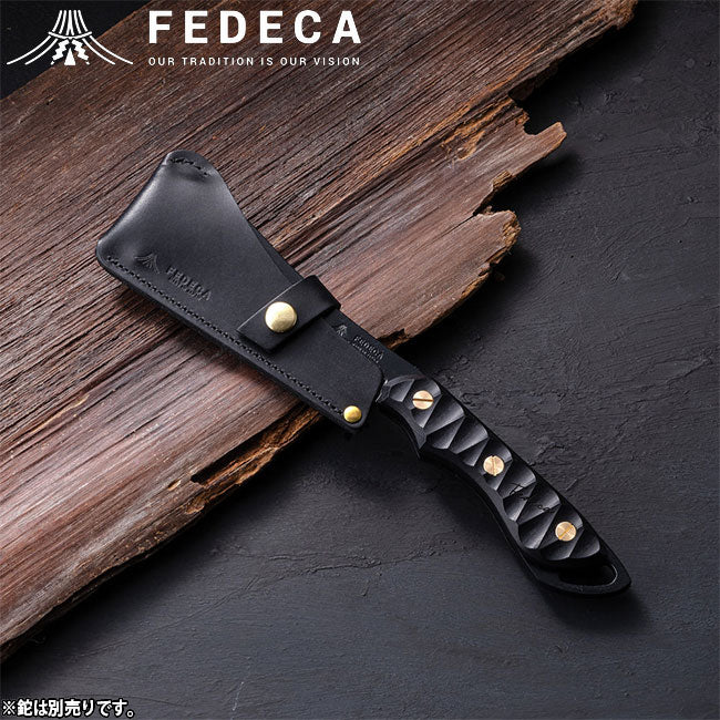 FEDECA フェデカ 鍛造バトニング鉈用レザーケース ブラック 000984