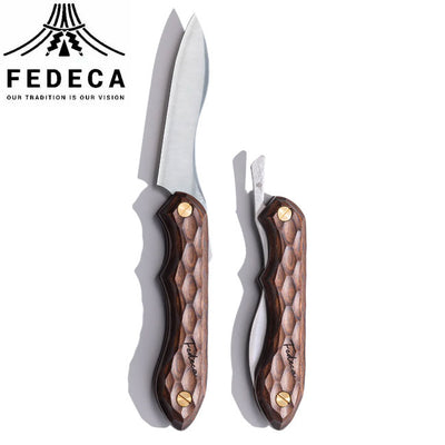 FEDECA フェデカ 折畳式料理ナイフ 名栗ブラウン 001105