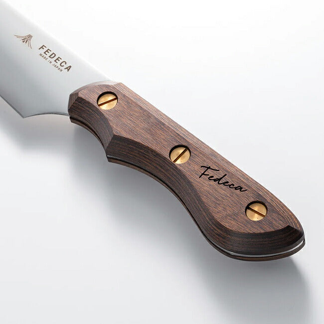 フェデカ FEDECA 三徳包丁 ナイフ 小 新品未使用 名栗ブラウン FEDECA - FEDECA フェデカ 三徳包丁 小 プレーンブラウン 000986