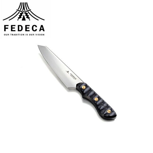 FEDECA - FEDECA フェデカ 三徳包丁 小 リップルブラック 001035