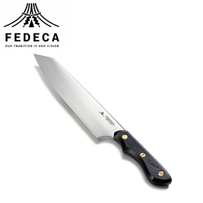 FEDECA フェデカ 三徳包丁 大 プレーンブラック 000982