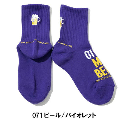 go slow caravan ゴースローキャラバン パイルジャガード刺繍クウォーターソックス 322906