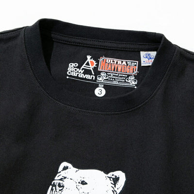 go slow caravan ゴースローキャラバン 超ヘビーUSA/C どら焼きクマロングスリーブ TEE 332802