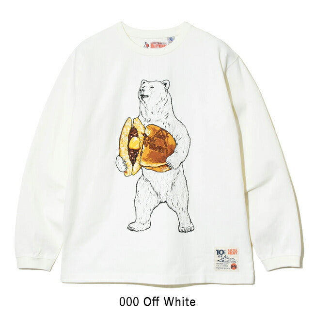 go slow caravan ゴースローキャラバン 超ヘビーUSA/C どら焼きクマロングスリーブ TEE 332802