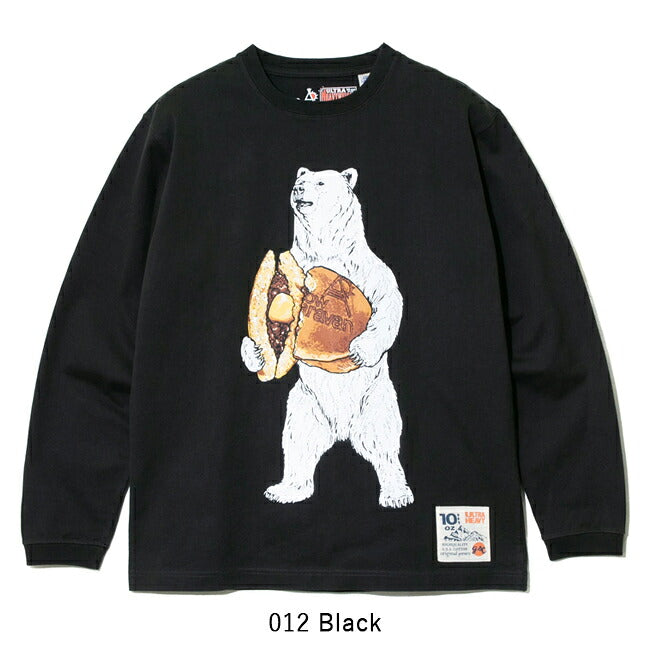 go slow caravan ゴースローキャラバン 超ヘビーUSA/C どら焼きクマロングスリーブ TEE 332802