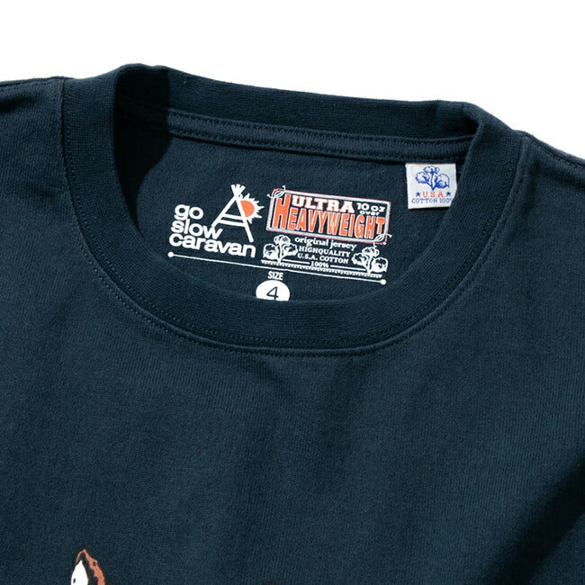 go slow caravan ゴースローキャラバン 超ヘビーUSA/C どら焼き猫ロングスリーブ TEE 332803