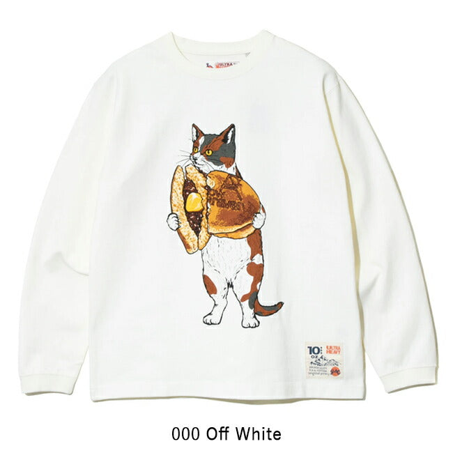 go slow caravan ゴースローキャラバン 超ヘビーUSA/C どら焼き猫ロングスリーブ TEE 332803