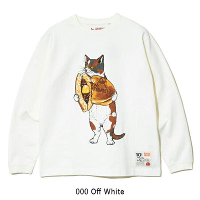 go slow caravan ゴースローキャラバン 超ヘビーUSA/C どら焼き猫ロングスリーブ TEE 332803