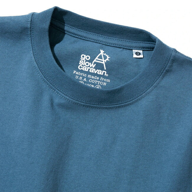 go slow caravan ゴースローキャラバン USA/C スクエアLOGOバックプリント ロングスリーブ TEE 341901
