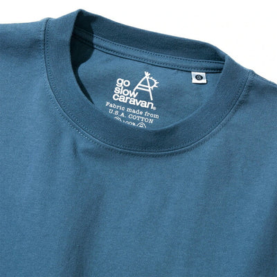 go slow caravan ゴースローキャラバン USA/C スクエアLOGOバックプリント ロングスリーブ TEE 341901