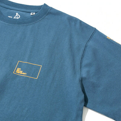 go slow caravan ゴースローキャラバン USA/C スクエアLOGOバックプリント ロングスリーブ TEE 341901