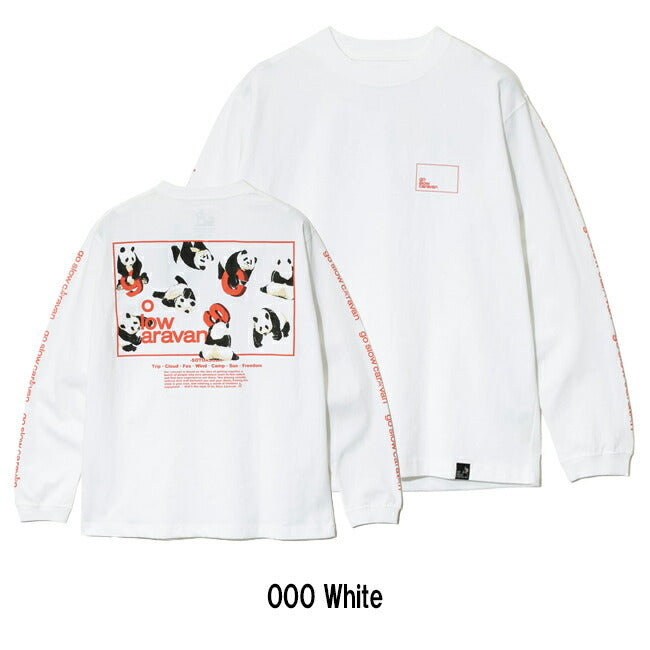 go slow caravan ゴースローキャラバン USA/C スクエアLOGOバックプリント ロングスリーブ TEE 341901