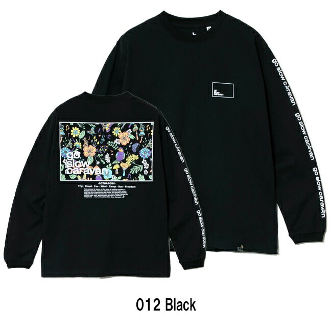 go slow caravan ゴースローキャラバン USA/C スクエアLOGOバックプリント ロングスリーブ TEE 341901