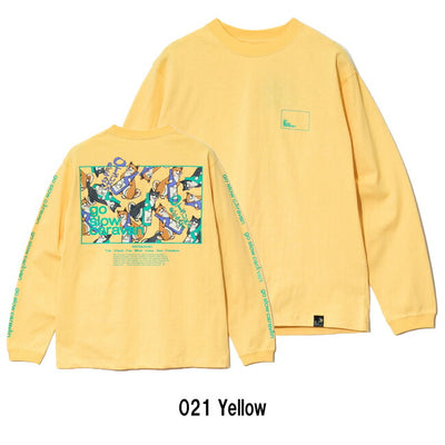 go slow caravan ゴースローキャラバン USA/C スクエアLOGOバックプリント ロングスリーブ TEE 341901