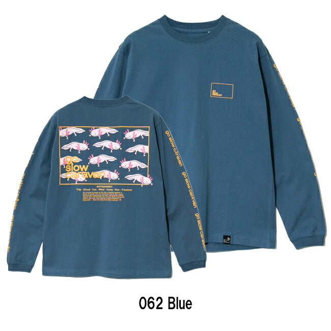 go slow caravan ゴースローキャラバン USA/C スクエアLOGOバックプリント ロングスリーブ TEE 341901
