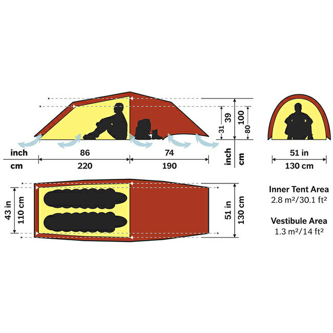 HILLEBERG ヒルバーグ Anjan 2 GT 2.0 アンヤン 12770193