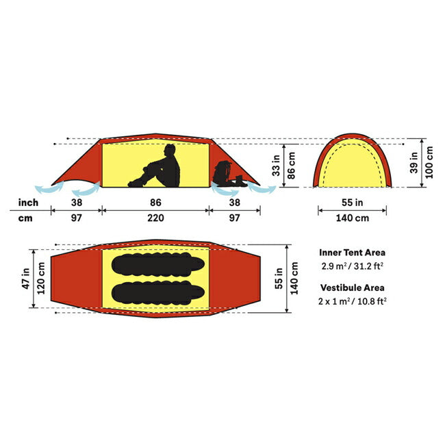 HILLEBERG ヒルバーグ HELAGS2 ヘラグス2 12770212