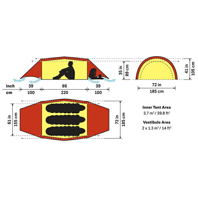 HILLEBERG ヒルバーグ HELAGS3 ヘラグス3 12770213