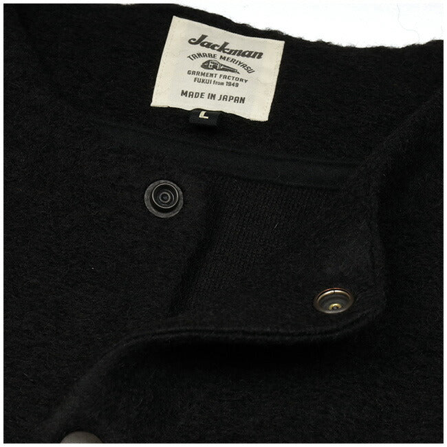 Jackman ジャックマン Wool Collarless Jacket ウールカラーレスジャケット JM8278