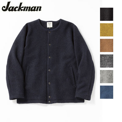 Jackman ジャックマン Wool Collarless Jacket ウールカラーレスジャケット JM8278