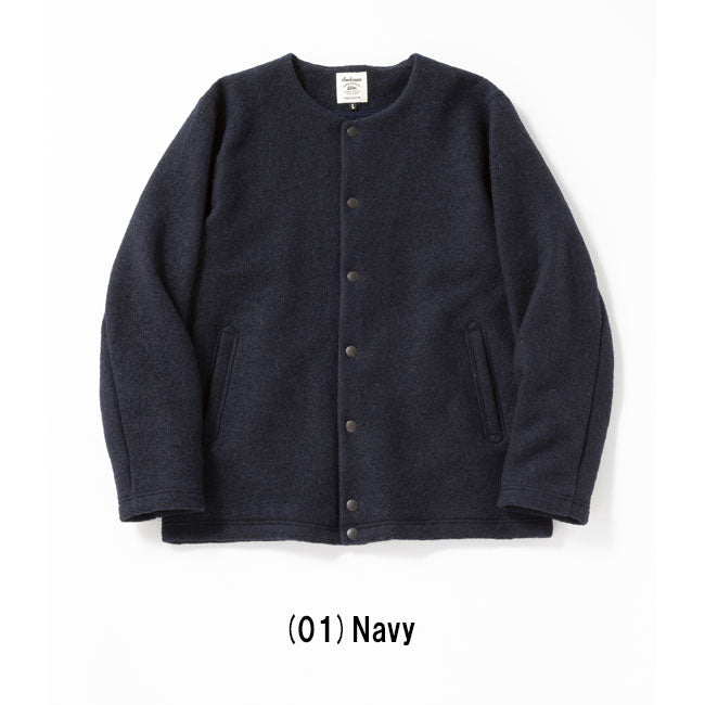 Jackman ジャックマン Wool Collarless Jacket ウールカラーレスジャケット JM8278