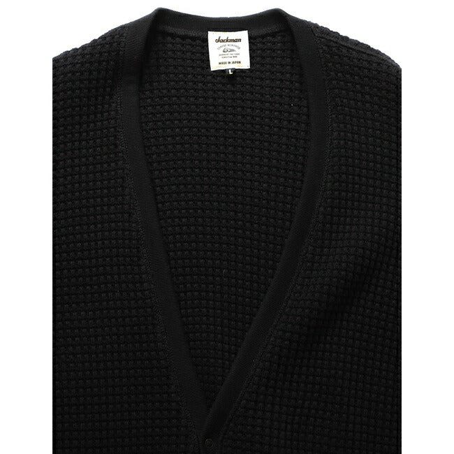 Jackman ジャックマン Waffle Cardigan ワッフルカーディガン JM8479