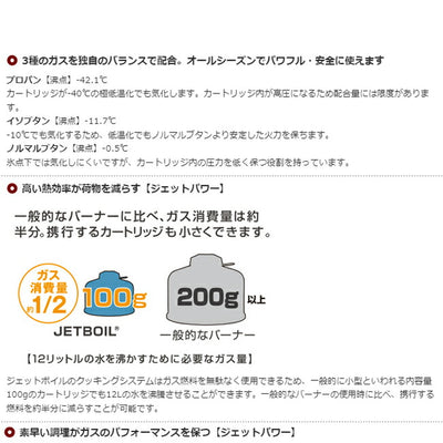 JETBOIL ジェットボイル ジェットパワー100G 1824332