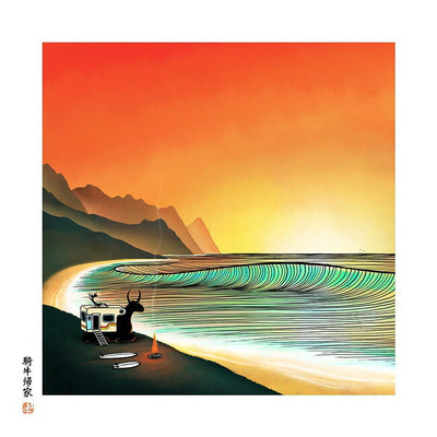 JONAS CLAESSON ジョナスクレアッソン 「十牛図」騎牛帰家 Peacefull easy feeling S(250×250mm)