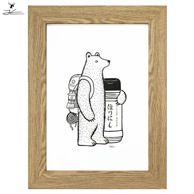 JONAS CLAESSON ジョナスクレアッソン ほりにしBEAR A4 額セット