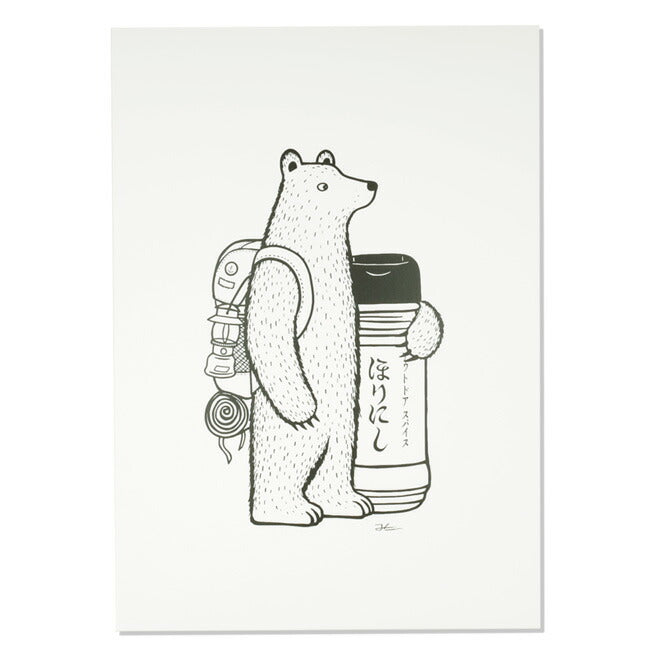 JONAS CLAESSON ジョナスクレアッソン ほりにしBEAR A2 額(白)セット