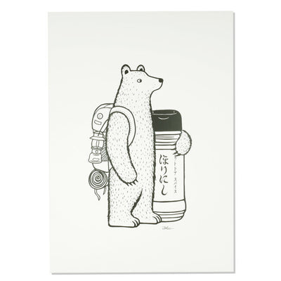 JONAS CLAESSON ジョナスクレアッソン ほりにしBEAR A2 額(白)セット