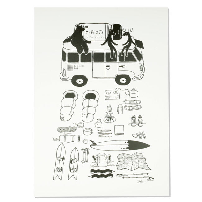 JONAS CLAESSON ジョナスクレアッソン ほりにしVAN A2 額(白)セット