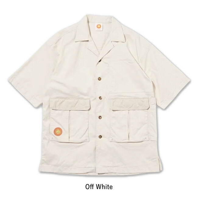 JONAS CLAESSON ジョナスクレアッソン Big Silhouette Nylon Open Collar Shirt ビッグシルエットナイロンオープンカラーシャツ