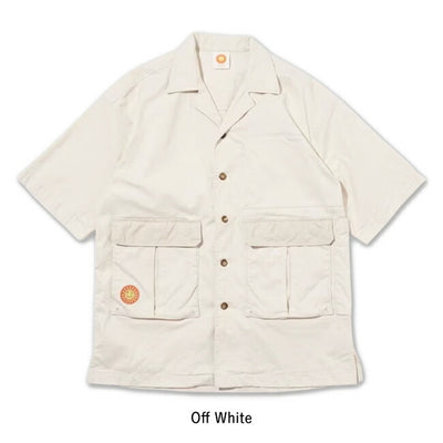JONAS CLAESSON ジョナスクレアッソン Big Silhouette Nylon Open Collar Shirt ビッグシルエットナイロンオープンカラーシャツ