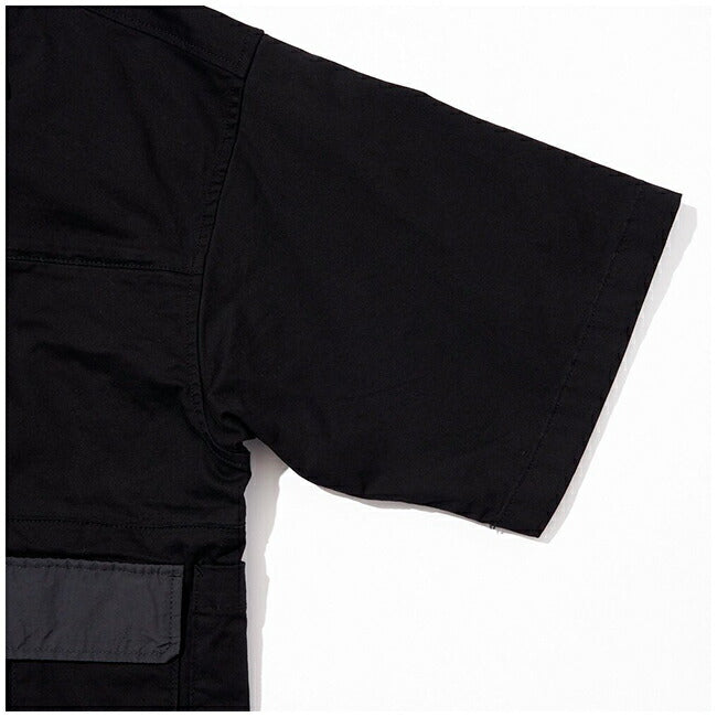 JONAS CLAESSON ジョナスクレアッソン Big Silhouette Nylon Open Collar Shirt ビッグシルエットナイロンオープンカラーシャツ