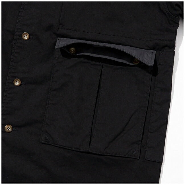 JONAS CLAESSON ジョナスクレアッソン Big Silhouette Nylon Open Collar Shirt ビッグシルエットナイロンオープンカラーシャツ