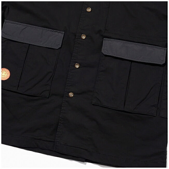 JONAS CLAESSON ジョナスクレアッソン Big Silhouette Nylon Open Collar Shirt ビッグシルエットナイロンオープンカラーシャツ