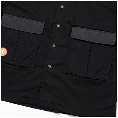 JONAS CLAESSON ジョナスクレアッソン Big Silhouette Nylon Open Collar Shirt ビッグシルエットナイロンオープンカラーシャツ