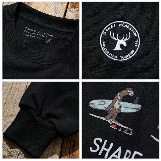 JONAS CLAESSON ジョナスクレアッソン Safari Surfers P/O Sweat サファリサーファーズプルオーバースウェット 243-1233