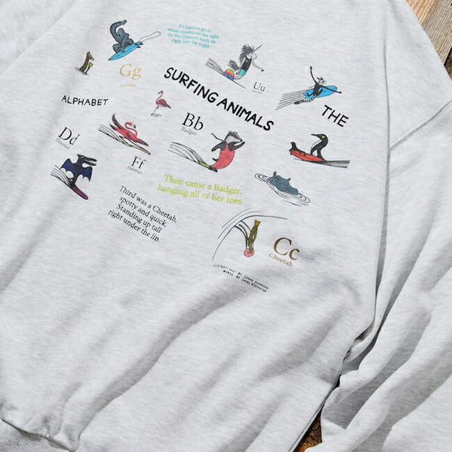 JONAS CLAESSON ジョナスクレアッソン Surfing Animals P/O Sweat サーフィンアニマルズプルオーバースウェット 243-1234
