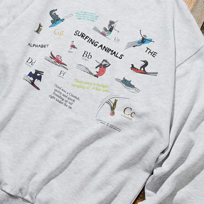JONAS CLAESSON ジョナスクレアッソン Surfing Animals P/O Sweat サーフィンアニマルズプルオーバースウェット 243-1234