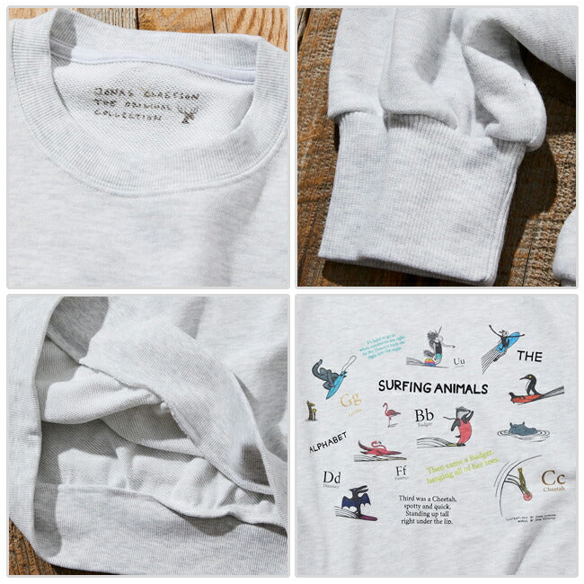 JONAS CLAESSON ジョナスクレアッソン Surfing Animals P/O Sweat サーフィンアニマルズプルオーバースウェット 243-1234