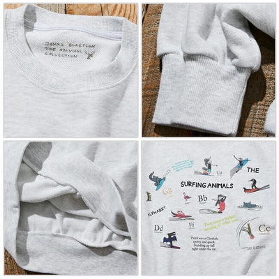 JONAS CLAESSON ジョナスクレアッソン Surfing Animals P/O Sweat サーフィンアニマルズプルオーバースウェット 243-1234