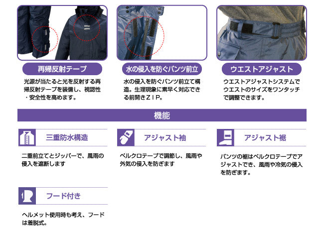 LIPNER リプナー バックパックレインスーツ 23716  LOGOS ロゴス レインコート レインスーツ 通勤 通学 自転車 バイク